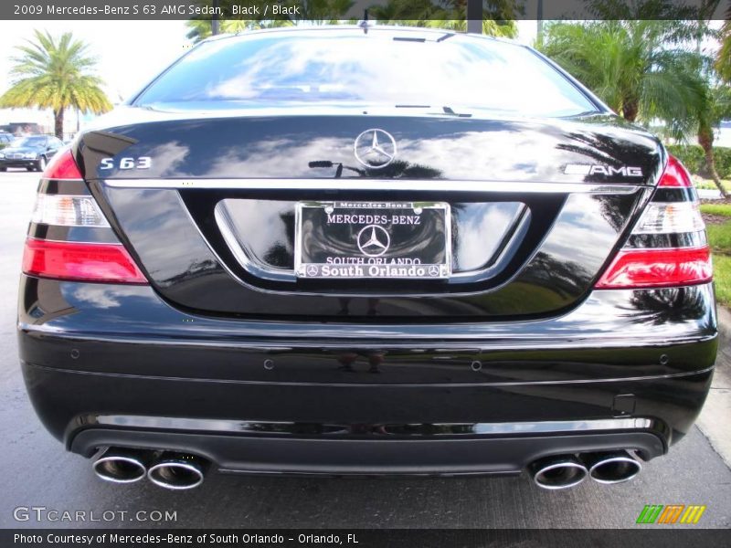 Black / Black 2009 Mercedes-Benz S 63 AMG Sedan