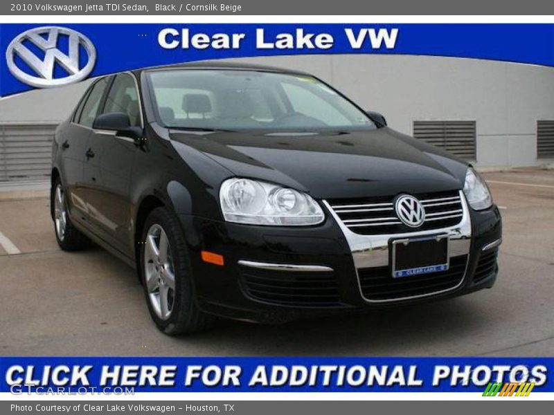 Black / Cornsilk Beige 2010 Volkswagen Jetta TDI Sedan