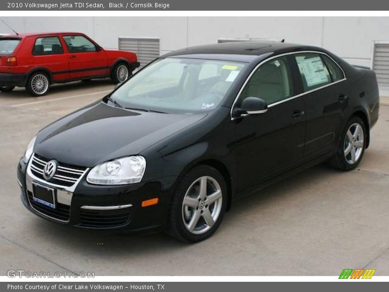 Black / Cornsilk Beige 2010 Volkswagen Jetta TDI Sedan
