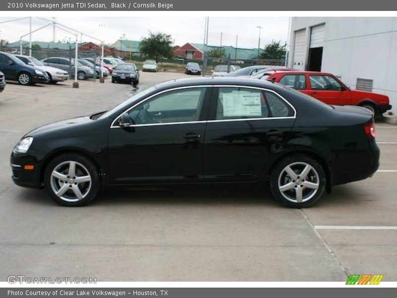 Black / Cornsilk Beige 2010 Volkswagen Jetta TDI Sedan