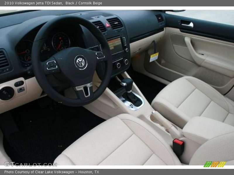 Black / Cornsilk Beige 2010 Volkswagen Jetta TDI Sedan