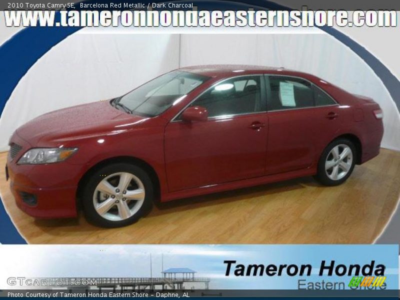 Barcelona Red Metallic / Dark Charcoal 2010 Toyota Camry SE