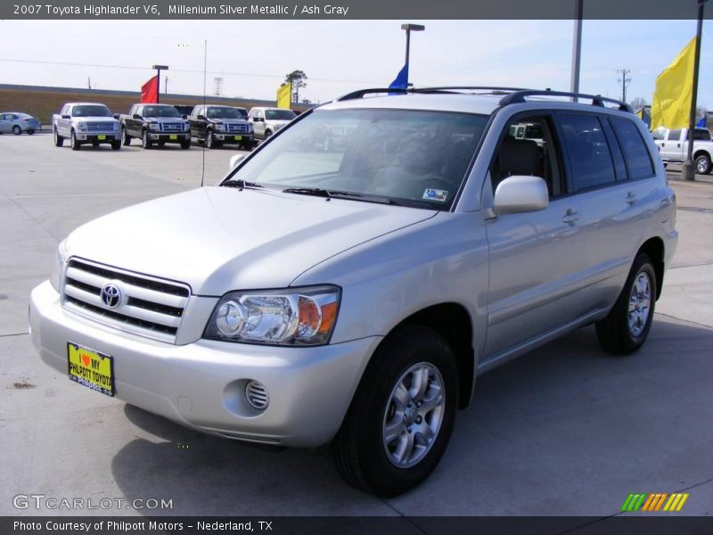Millenium Silver Metallic / Ash Gray 2007 Toyota Highlander V6