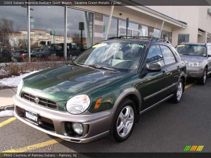 Savanna Green Metallic / Gray 2003 Subaru Impreza Outback Sport Wagon