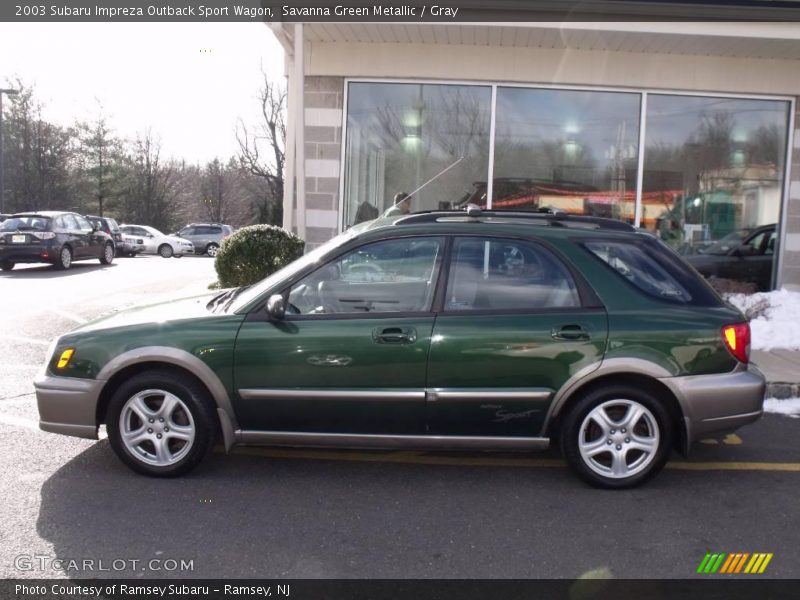 Savanna Green Metallic / Gray 2003 Subaru Impreza Outback Sport Wagon