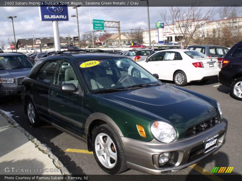 Savanna Green Metallic / Gray 2003 Subaru Impreza Outback Sport Wagon