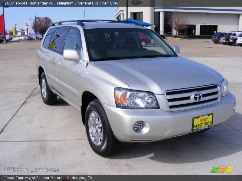 Millenium Silver Metallic / Ash Gray 2007 Toyota Highlander V6