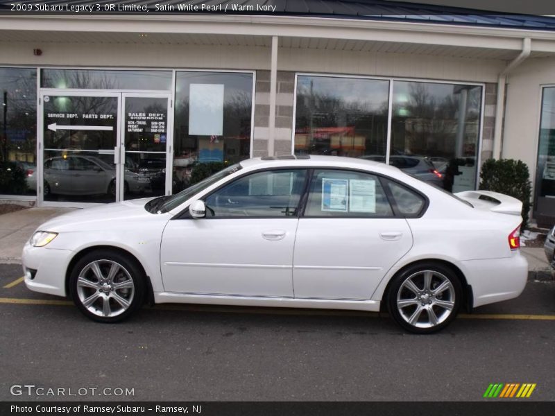 Satin White Pearl / Warm Ivory 2009 Subaru Legacy 3.0R Limited