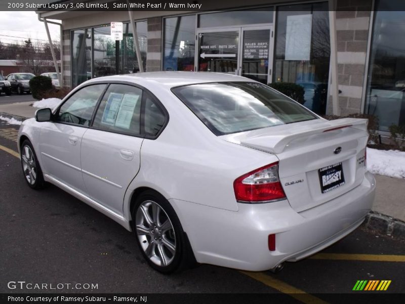Satin White Pearl / Warm Ivory 2009 Subaru Legacy 3.0R Limited