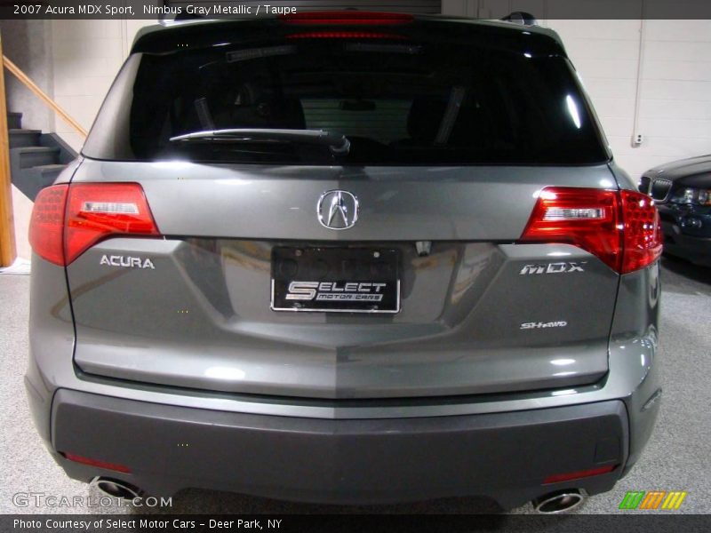 Nimbus Gray Metallic / Taupe 2007 Acura MDX Sport