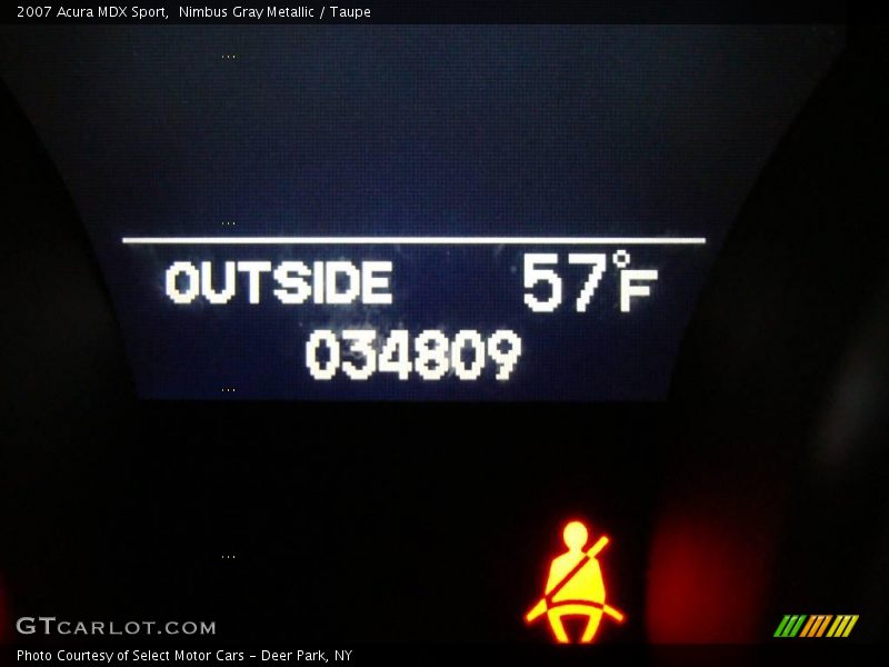 Nimbus Gray Metallic / Taupe 2007 Acura MDX Sport