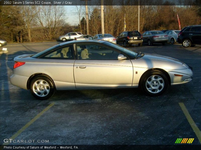 Silver / Gray 2002 Saturn S Series SC2 Coupe