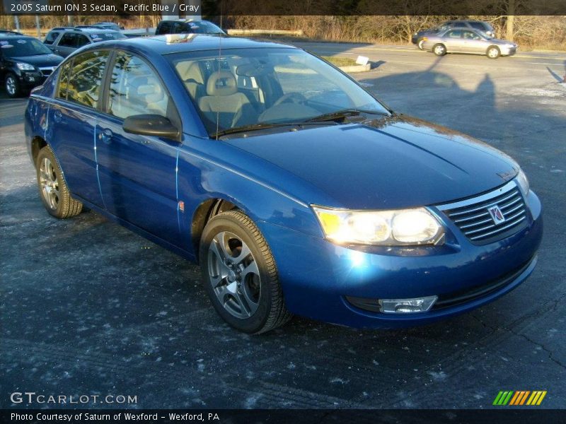 Pacific Blue / Gray 2005 Saturn ION 3 Sedan