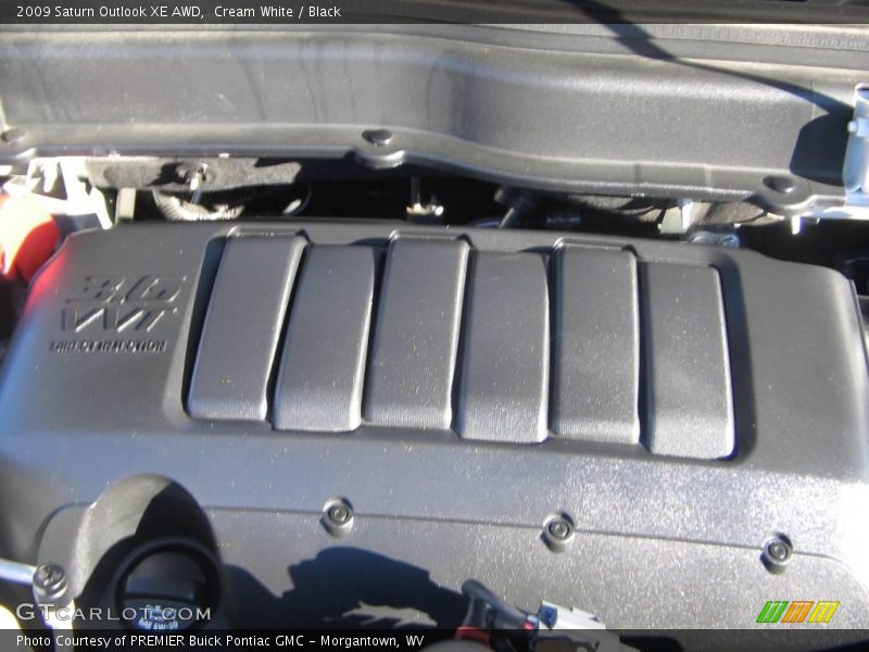 Cream White / Black 2009 Saturn Outlook XE AWD