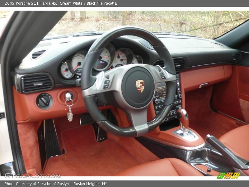 Cream White / Black/Terracotta 2009 Porsche 911 Targa 4S