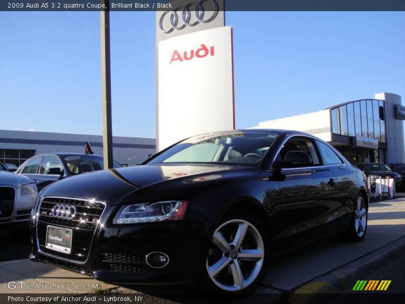 Brilliant Black / Black 2009 Audi A5 3.2 quattro Coupe