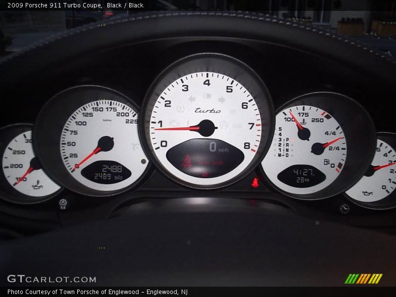 Black / Black 2009 Porsche 911 Turbo Coupe