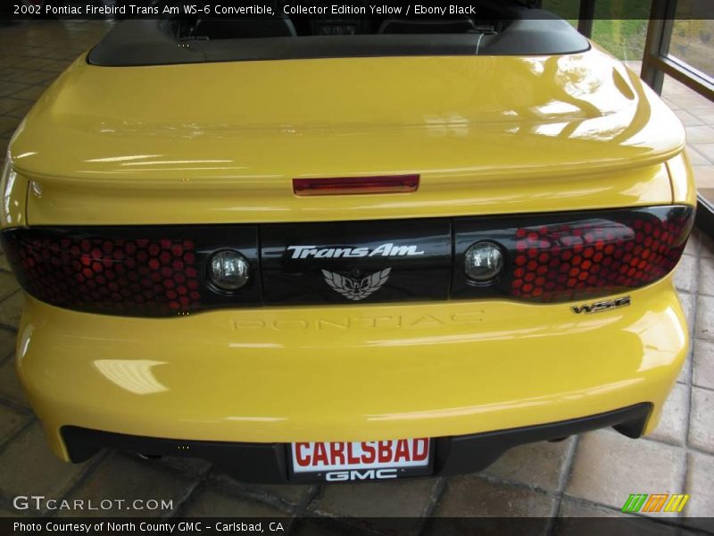 Collector Edition Yellow / Ebony Black 2002 Pontiac Firebird Trans Am WS-6 Convertible