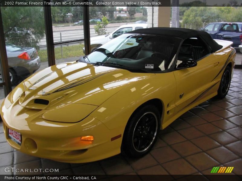 Collector Edition Yellow / Ebony Black 2002 Pontiac Firebird Trans Am WS-6 Convertible