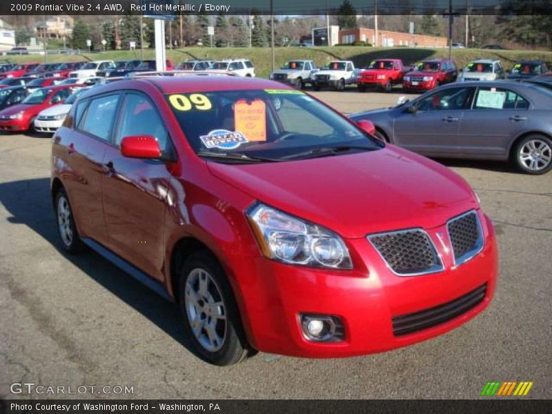 Red Hot Metallic / Ebony 2009 Pontiac Vibe 2.4 AWD