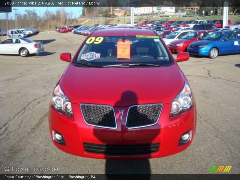 Red Hot Metallic / Ebony 2009 Pontiac Vibe 2.4 AWD