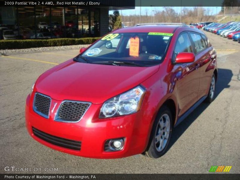 Red Hot Metallic / Ebony 2009 Pontiac Vibe 2.4 AWD