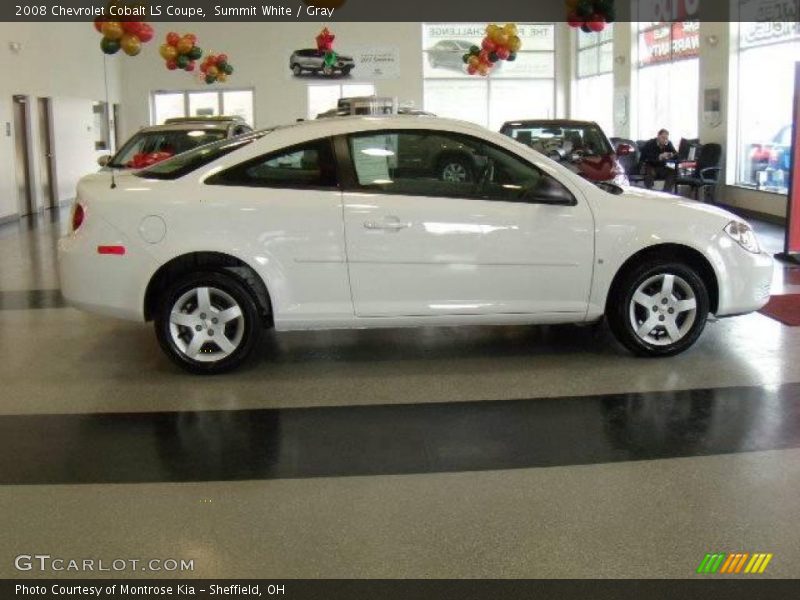 Summit White / Gray 2008 Chevrolet Cobalt LS Coupe