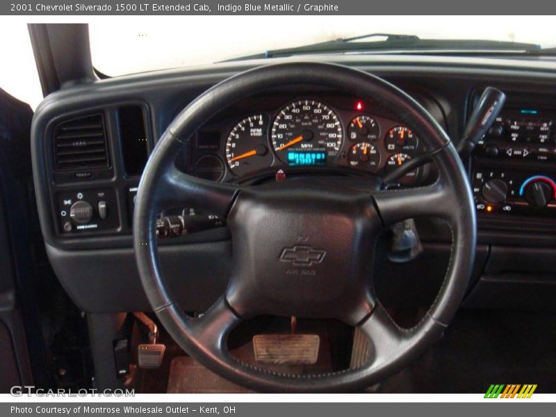 Indigo Blue Metallic / Graphite 2001 Chevrolet Silverado 1500 LT Extended Cab