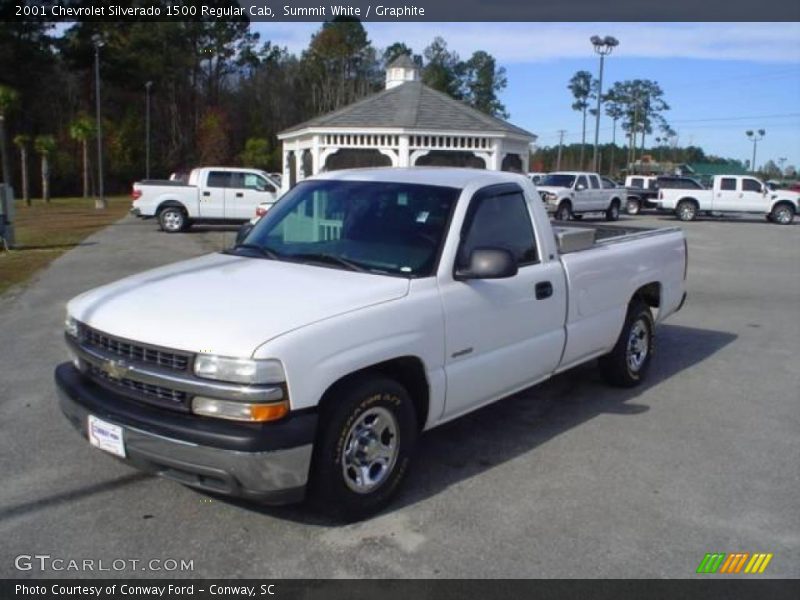 Summit White / Graphite 2001 Chevrolet Silverado 1500 Regular Cab