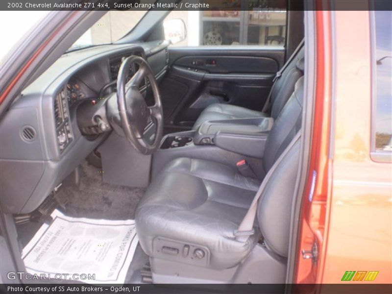Sunset Orange Metallic / Graphite 2002 Chevrolet Avalanche Z71 4x4