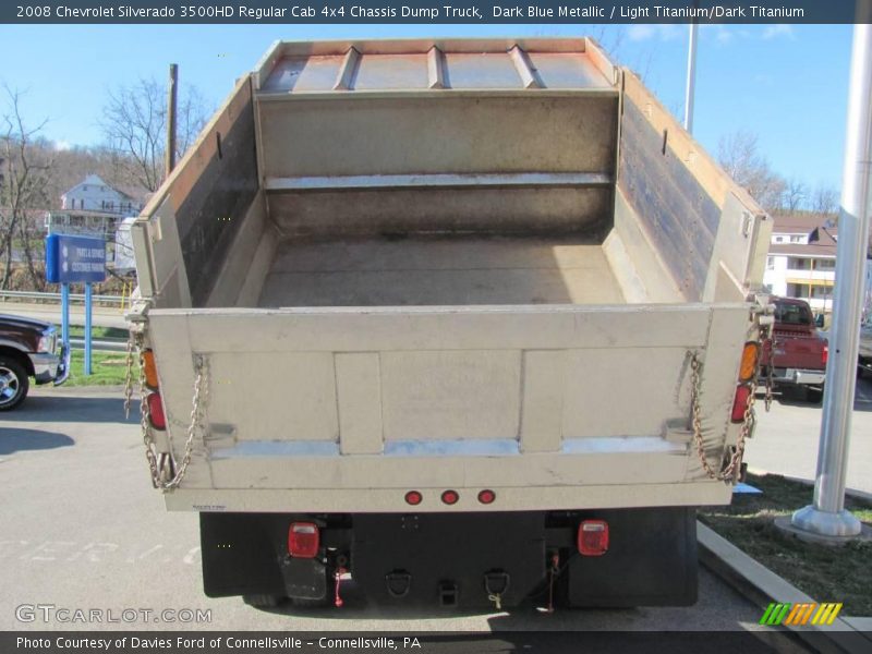 Dark Blue Metallic / Light Titanium/Dark Titanium 2008 Chevrolet Silverado 3500HD Regular Cab 4x4 Chassis Dump Truck