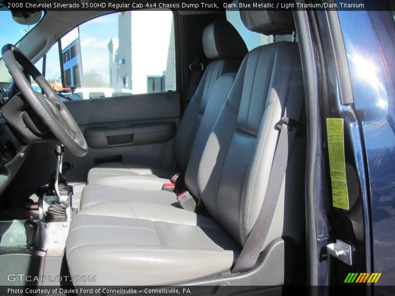 Dark Blue Metallic / Light Titanium/Dark Titanium 2008 Chevrolet Silverado 3500HD Regular Cab 4x4 Chassis Dump Truck