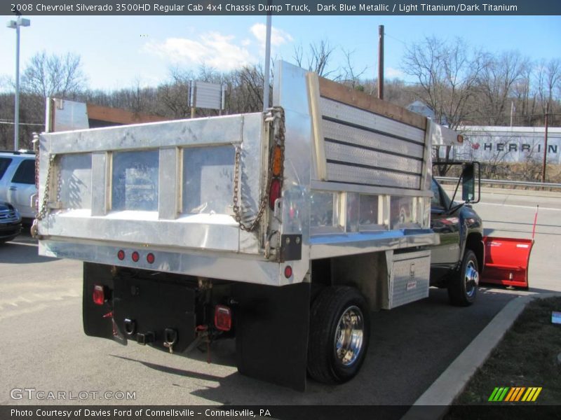 Dark Blue Metallic / Light Titanium/Dark Titanium 2008 Chevrolet Silverado 3500HD Regular Cab 4x4 Chassis Dump Truck