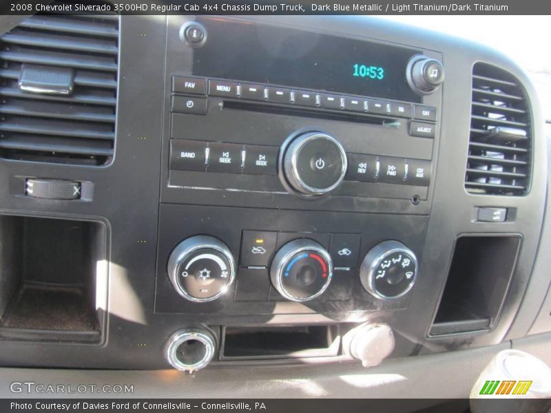 Dark Blue Metallic / Light Titanium/Dark Titanium 2008 Chevrolet Silverado 3500HD Regular Cab 4x4 Chassis Dump Truck