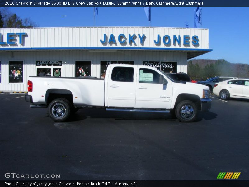 Summit White / Dark Cashmere/Light Cashmere 2010 Chevrolet Silverado 3500HD LTZ Crew Cab 4x4 Dually