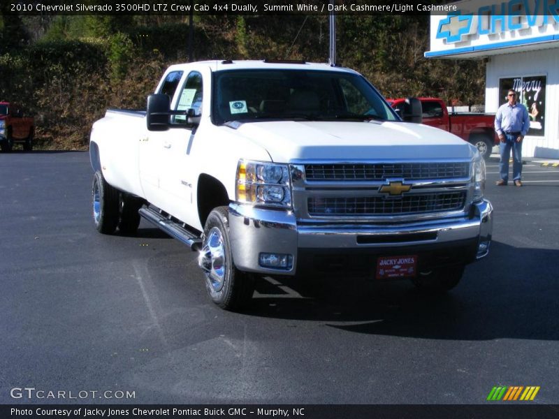 Summit White / Dark Cashmere/Light Cashmere 2010 Chevrolet Silverado 3500HD LTZ Crew Cab 4x4 Dually