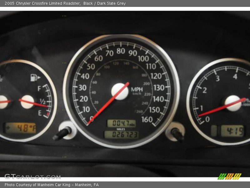 Black / Dark Slate Grey 2005 Chrysler Crossfire Limited Roadster