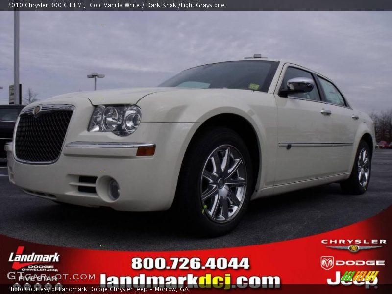 Cool Vanilla White / Dark Khaki/Light Graystone 2010 Chrysler 300 C HEMI