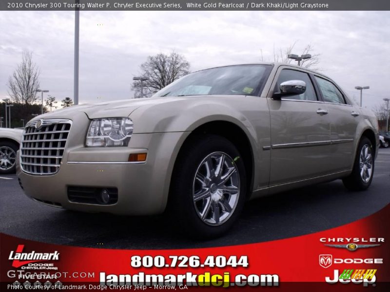 White Gold Pearlcoat / Dark Khaki/Light Graystone 2010 Chrysler 300 Touring Walter P. Chryler Executive Series
