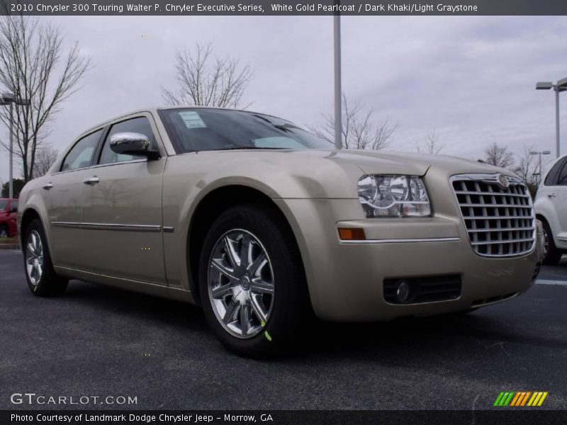 White Gold Pearlcoat / Dark Khaki/Light Graystone 2010 Chrysler 300 Touring Walter P. Chryler Executive Series