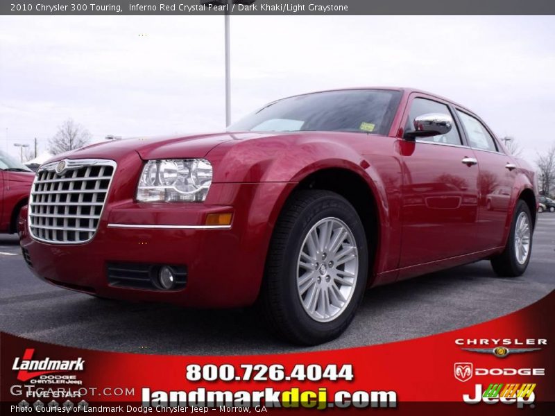 Inferno Red Crystal Pearl / Dark Khaki/Light Graystone 2010 Chrysler 300 Touring