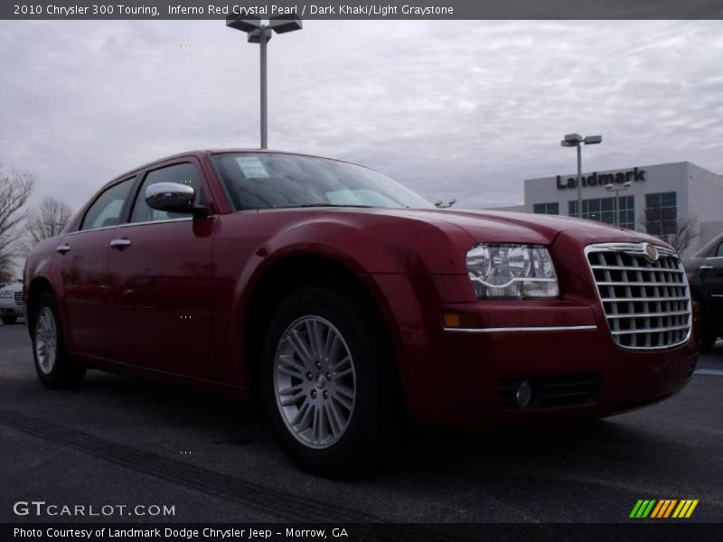 Inferno Red Crystal Pearl / Dark Khaki/Light Graystone 2010 Chrysler 300 Touring
