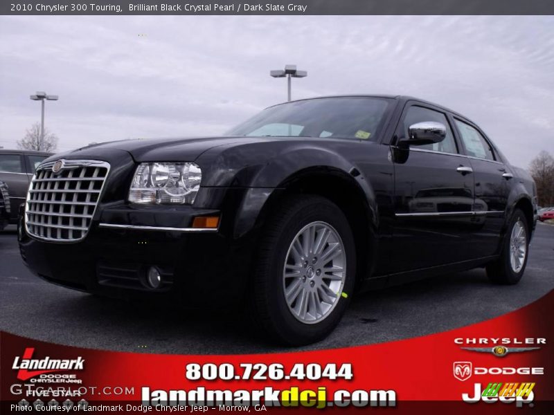 Brilliant Black Crystal Pearl / Dark Slate Gray 2010 Chrysler 300 Touring