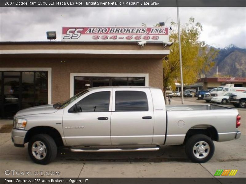 Bright Silver Metallic / Medium Slate Gray 2007 Dodge Ram 1500 SLT Mega Cab 4x4
