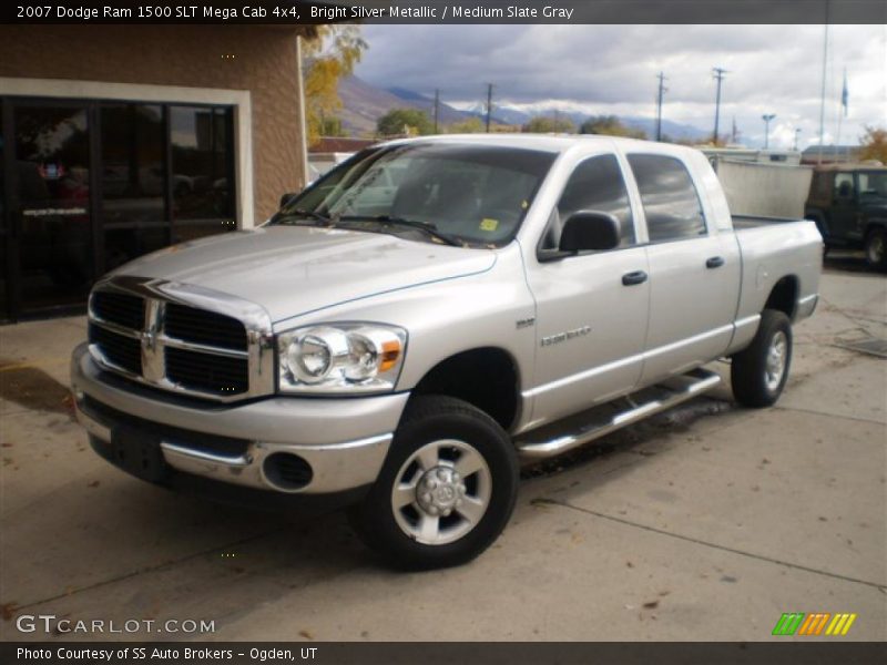 Bright Silver Metallic / Medium Slate Gray 2007 Dodge Ram 1500 SLT Mega Cab 4x4