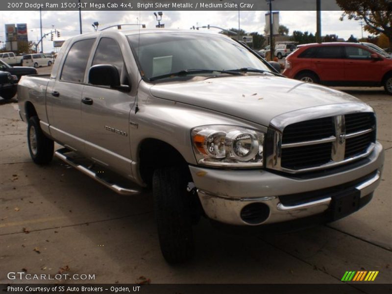 Bright Silver Metallic / Medium Slate Gray 2007 Dodge Ram 1500 SLT Mega Cab 4x4