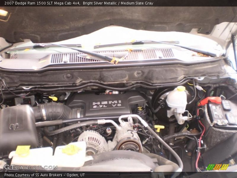 Bright Silver Metallic / Medium Slate Gray 2007 Dodge Ram 1500 SLT Mega Cab 4x4