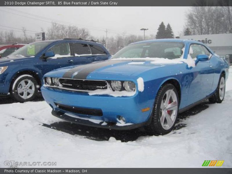 B5 Blue Pearlcoat / Dark Slate Gray 2010 Dodge Challenger SRT8