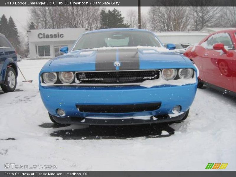 B5 Blue Pearlcoat / Dark Slate Gray 2010 Dodge Challenger SRT8