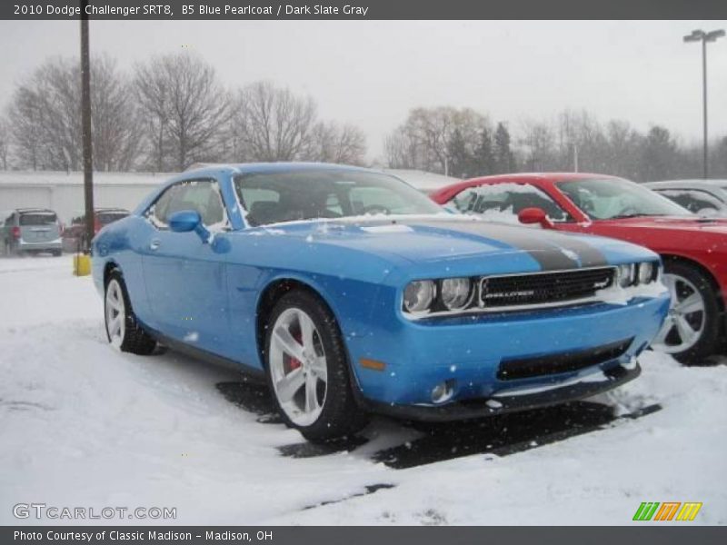 B5 Blue Pearlcoat / Dark Slate Gray 2010 Dodge Challenger SRT8
